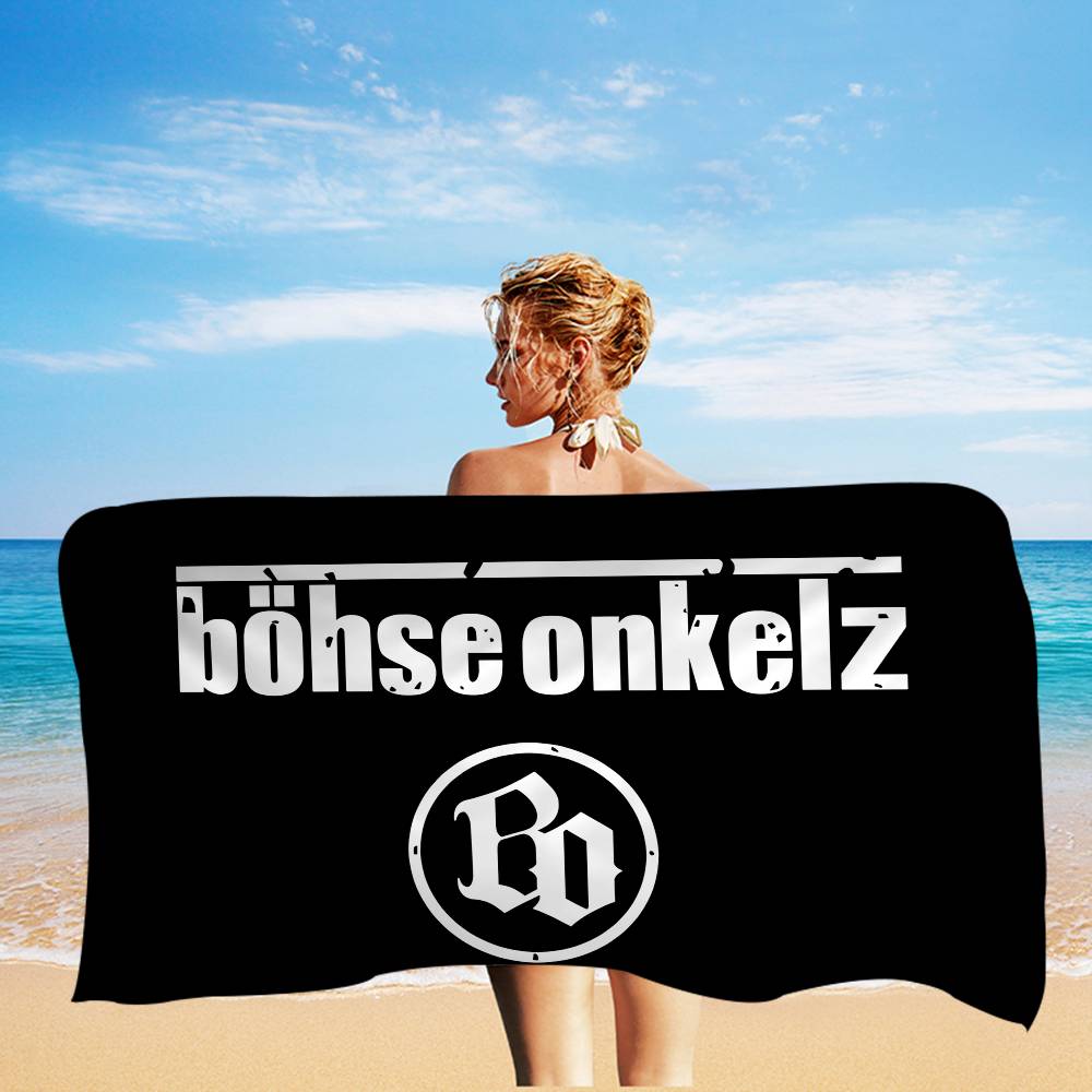 Bohse Onkelz Logo Badetuch Mikrofaser Weich Wasserabsorbierend Atmungsaktiv Für Mädchen Kinder Dekorativ Cartoon Strandtuch