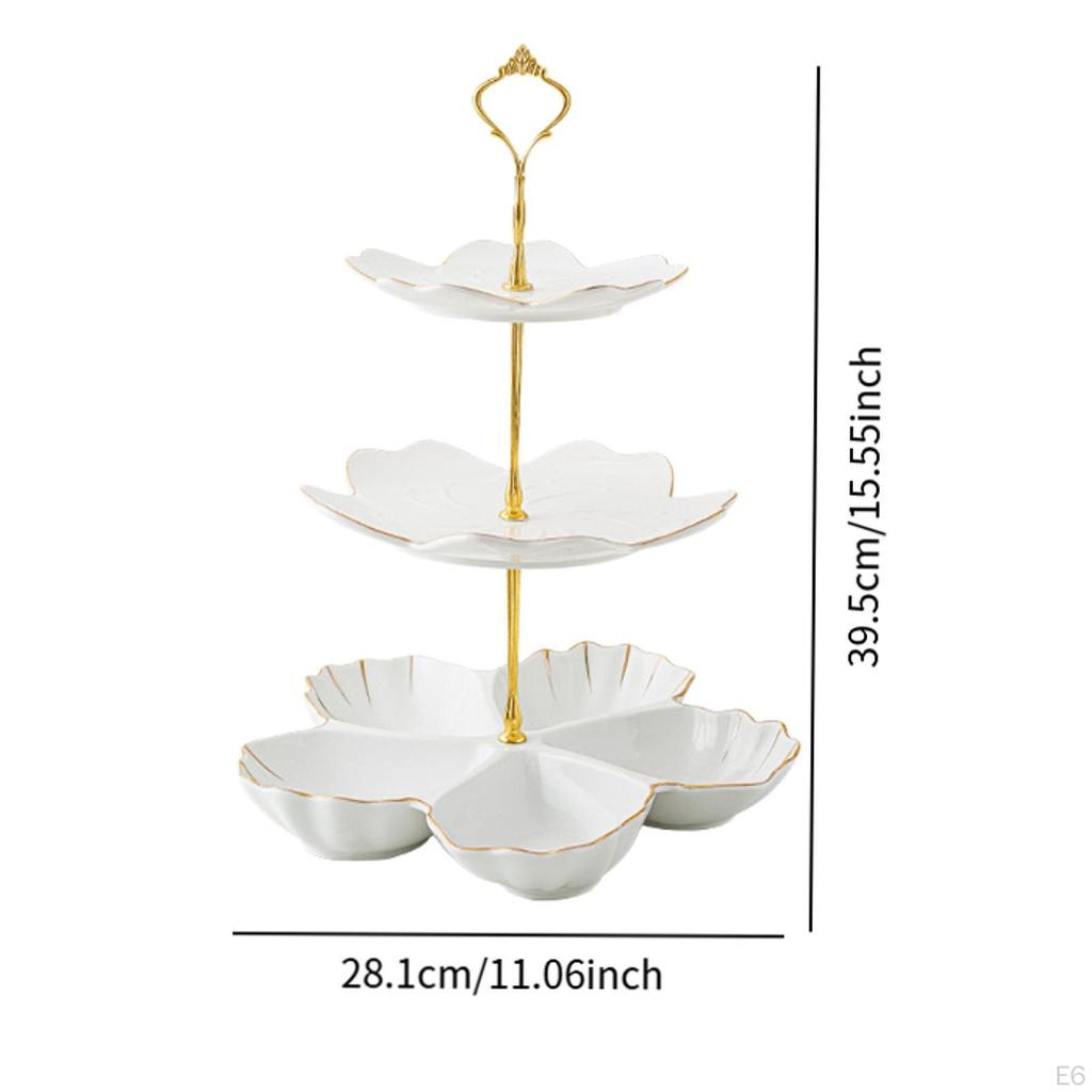 Ceramic Cake Stand with Multiple Tiers for Dessert Presentation