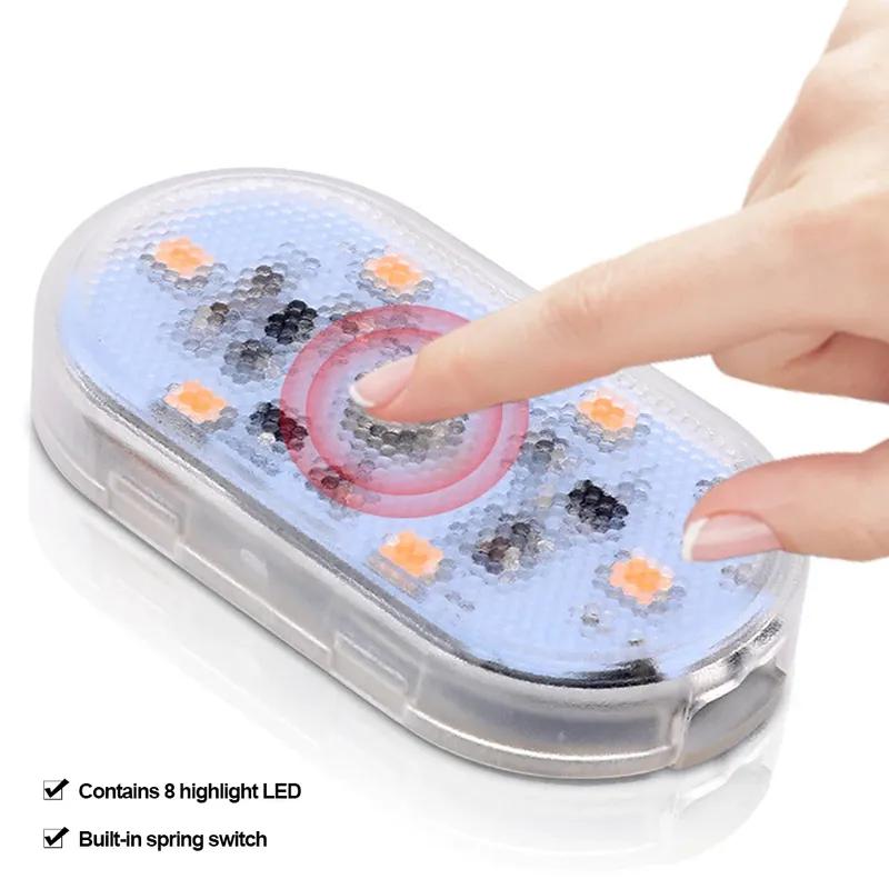 1Pcs LED Car Mini Touch Light Car Roof Magnet Camper Car Interior Lighting USB Charging Portable Auto Roof Reading Night Lamp