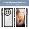 Für OnePlus 13 Handyhülle WANLONFENG XC Serie TPU Acryl Hülle mit Gehärtetem Glas (Großes Linsenloch)