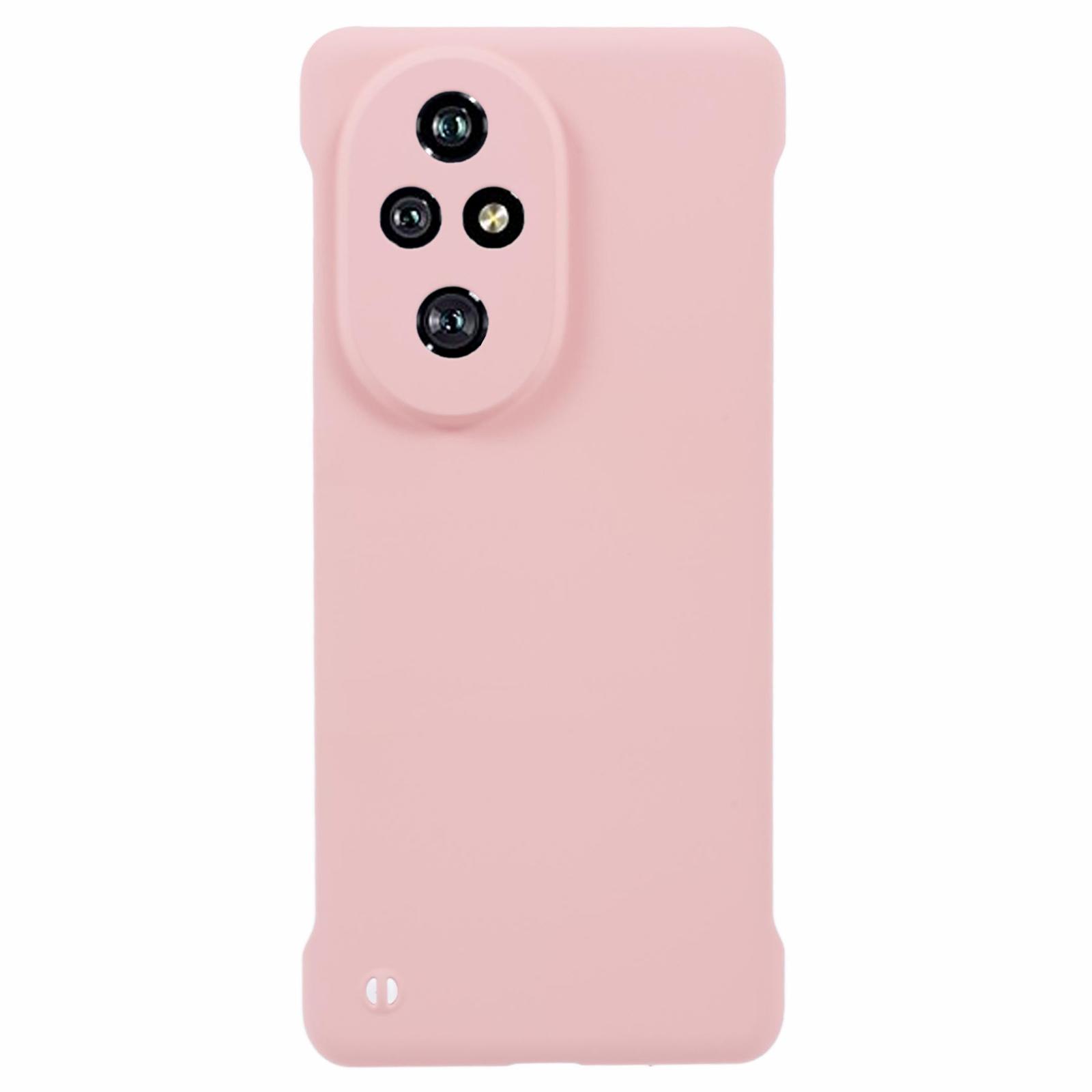 

For Honor 200 Pro 5G Frameless Case Hard PC Slim Minimalist Phone Cover Skin-Touch Pink