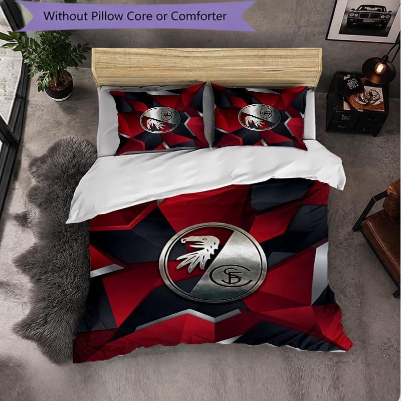 SC Freiburg FC Themed Bedding 3Pcs Duvet Cover Set Decorative Bed Linen For Teen Room Home Decoration