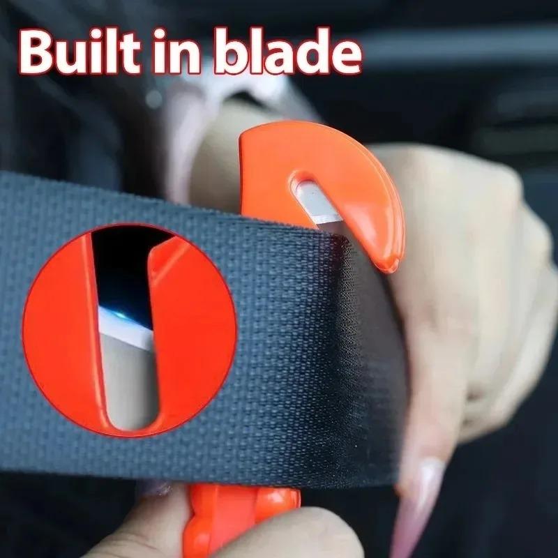 Car Window Breaker Basics Survival Safety Hammer 2-in-1 Emergency Seat Belt Cutter Window Hammer Escape Tools Accessory 1-2PCS