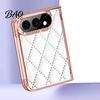 Scratch Resistant Phone Shell Faux Leather Case for IPhone-Duo, with Screen Protector & Hinge Impact Protective Protection, Rhinestone Cover,