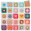 YAARUJEE Granny Square Knitting Kit for Crochet Pattern Handmade Guide and Instructions Yarn and Knitting Needles Not Cards, 50-Piece Set, Beginners,