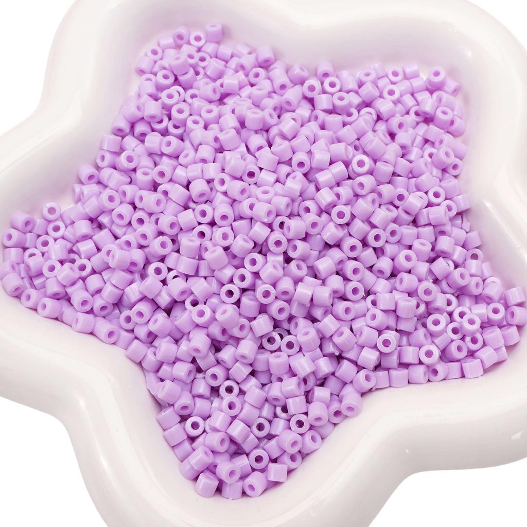 300pcs 4mm Acrylic Short Tube Beads Solid Color Seed Beads Accessories For DIY Jewelry Making