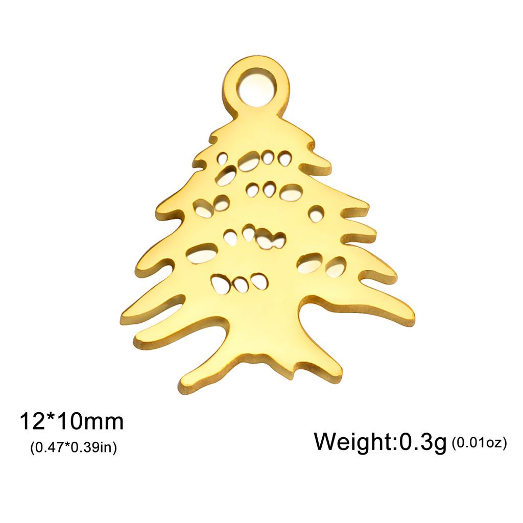 Teamer 5pcs/Lot Lebanon Cedar Stainless Steel Charms For Necklace Bracelet Earring Making Fashion Accessory Amulet Jewelry 2026