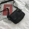Korean Pure Color Canvas Shoulder Bag Zipper Multifunctional Messenger Bags Canvas Mobile Phone Bag Student
