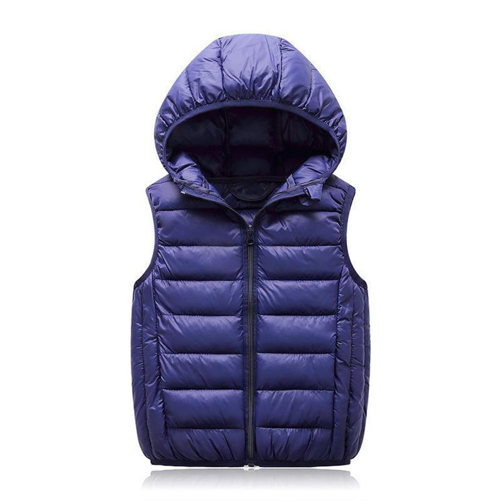 Kids Casual Hooded Lightweight Padded Vest for Boys Girls Everyday Wear