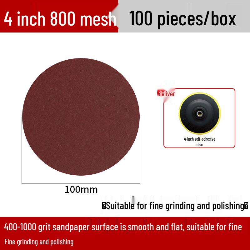 4-inch Stainless Steel Flocked Sandpaper Disc for Drill and Grinder Polishing.