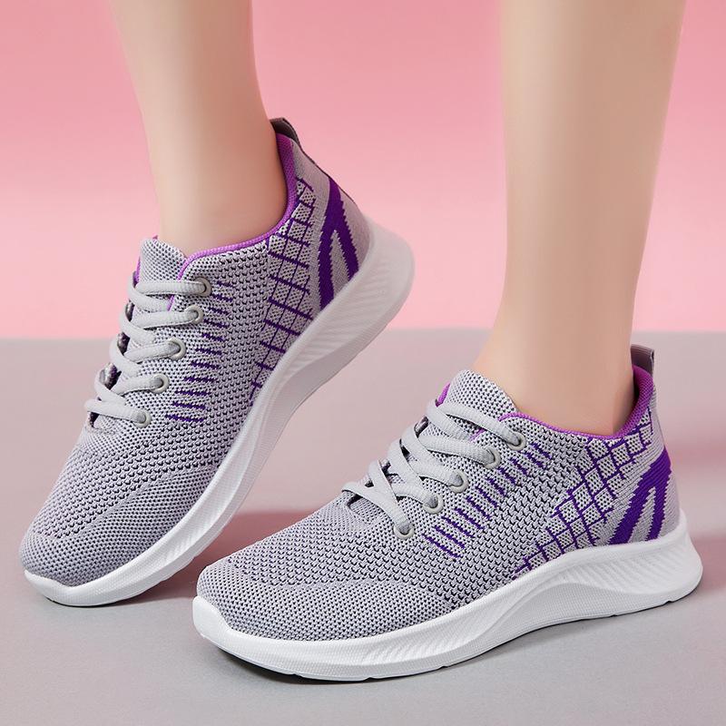 Women'S Shoes Autumn Breathable Shoes Light Breathable Sports Shoes A Soft Sole Comfortable Casual Shoes Women