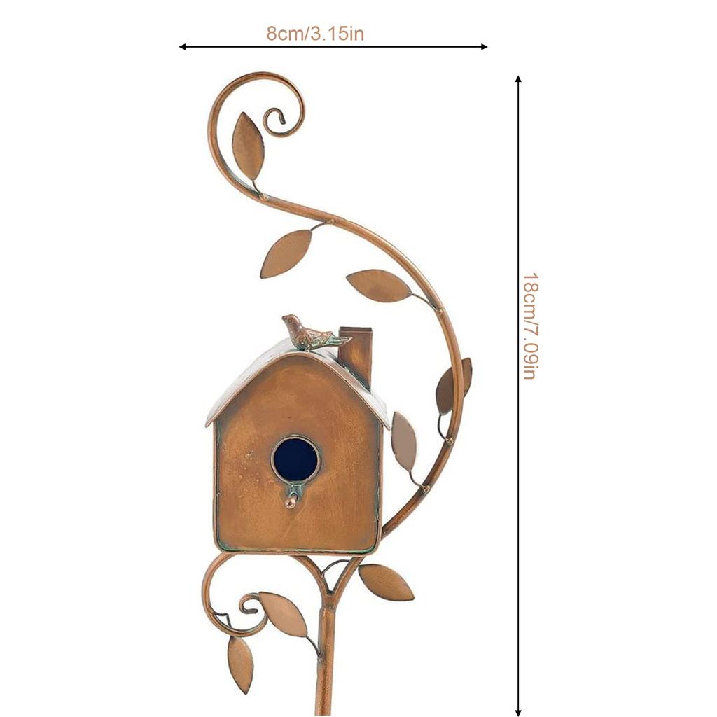 Metal Bird House Waterproofing Decorative Garden Birdhouse for Outdoor Patio Courtyard