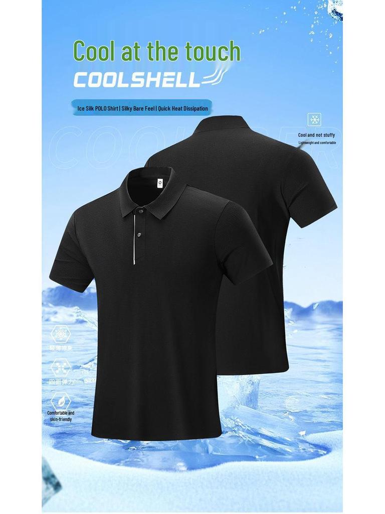 3D Stereo Men's Casual Polo Shirt - High Quality, Seamless Ice Silk Short Sleeve for Summer