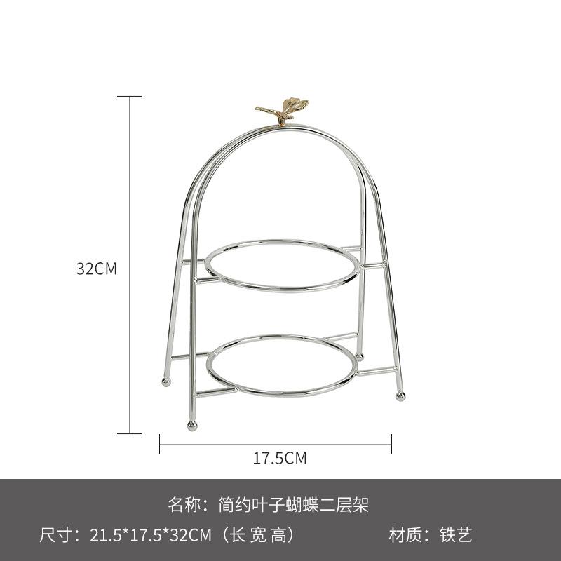 European-style Metal Dessert Display Rack Fruit Bowl Snacks Placed Glass Plates Birthday Party Wedding Dessert Display Rack Tray