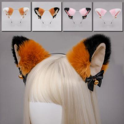 Schöne Maskerade Halloween Katzenohren Kopfbedeckung Cosplay Katzenohr Anime Party Kostüm Glocke Kopfbedeckung Stirnband Haarschmuck
