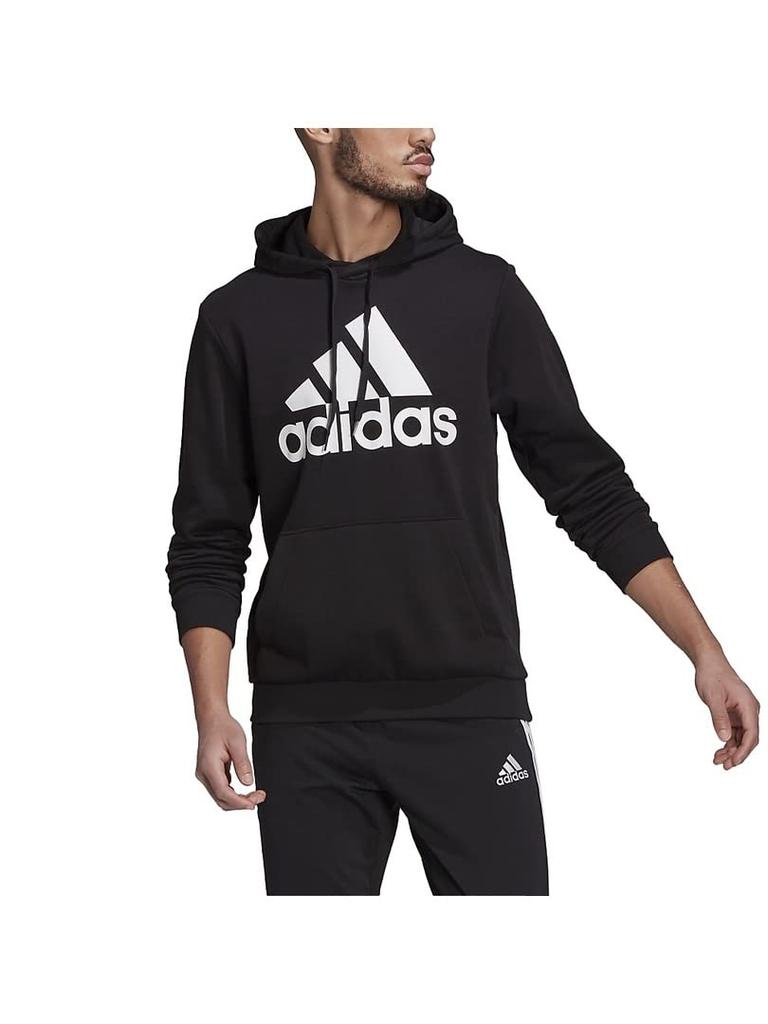 Adidas Essentials Big Logo Size L Hoodie, Men's, Black/White (GK9540),