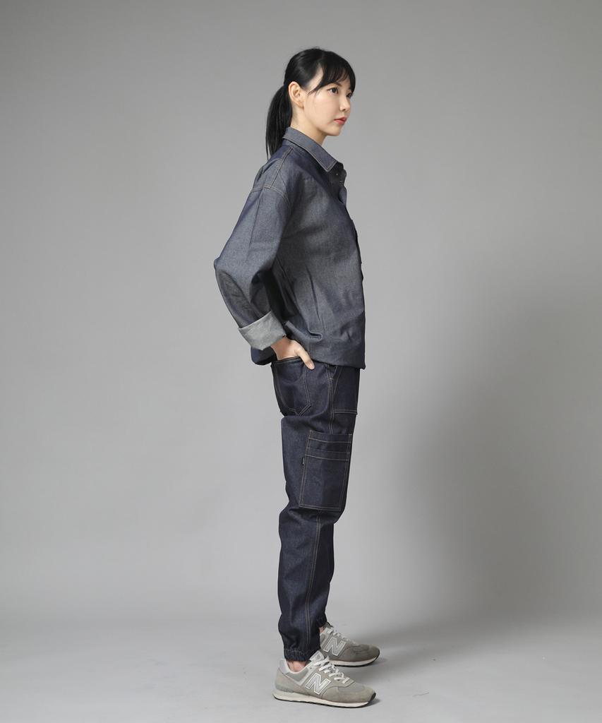 Seinteukeulu Wrinkle Pocket Anorak Shirt Wpa-413 Denim Light Indigo