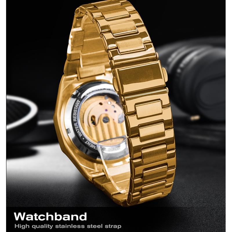 Montre mécanique tourbillon squelette design steampunk montres-bracelets pour hommes montre automatique étanche affaires luxe