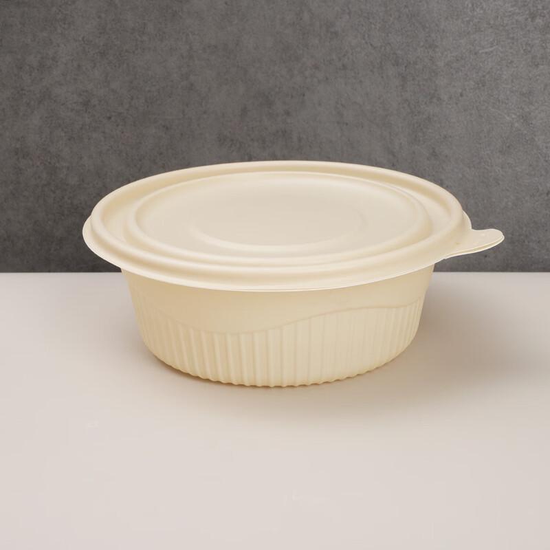 Zhenyu 750ml Round Corn Starch Disposable Food Container with Lid