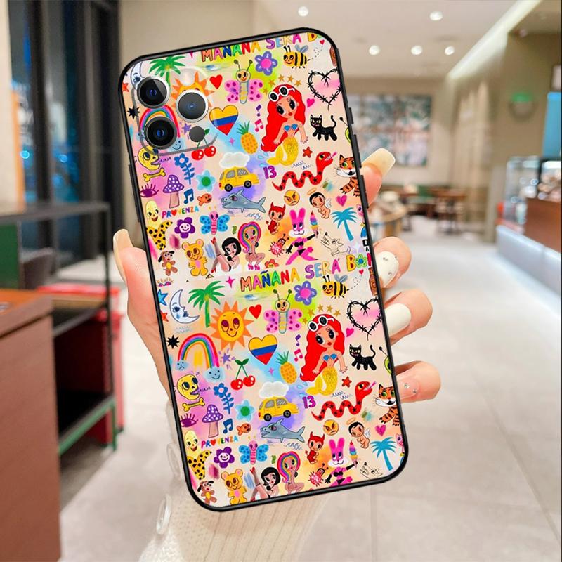 Karolg Manana Sera Bonito Case For iPhone 16 15 14 Pro Max 13 12 Mini 11 Pro Max X XS XR Plus Soft Cover Funda
