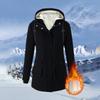 Women's Plush Jacket, Casual Solid Color Hooded Drawstring Jacket