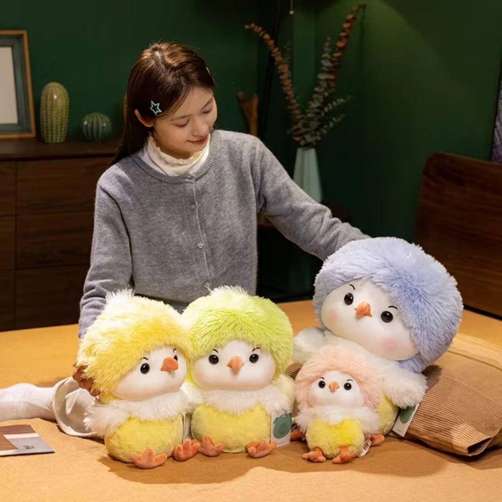 Stuffed Animals Chicken Plush Toy White/Yellow Rooster Plushies Chick Stuffed Doll  Room Decor