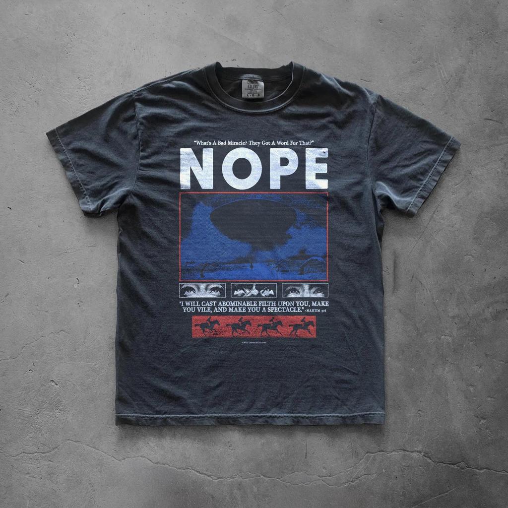 Nope Movie Shirt, Horror Sci Fi Graphic Tee, Vintage Bootleg Comfort Colors Shirt