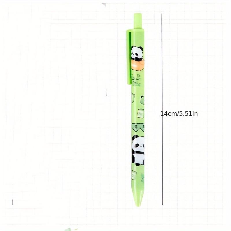 6Pcs cartoon panda pattern ballpoint pen, school office writing ballpoint pen, holiday gift pen, smooth writing (black ink)