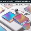 300/500Pcs Mini Iridescent Acrylic Squares, Translucent Holographic Tiles, Rainbow Acrylic Sheets for Mosaic Art, DIY Crafts, Light & Shadow Projects