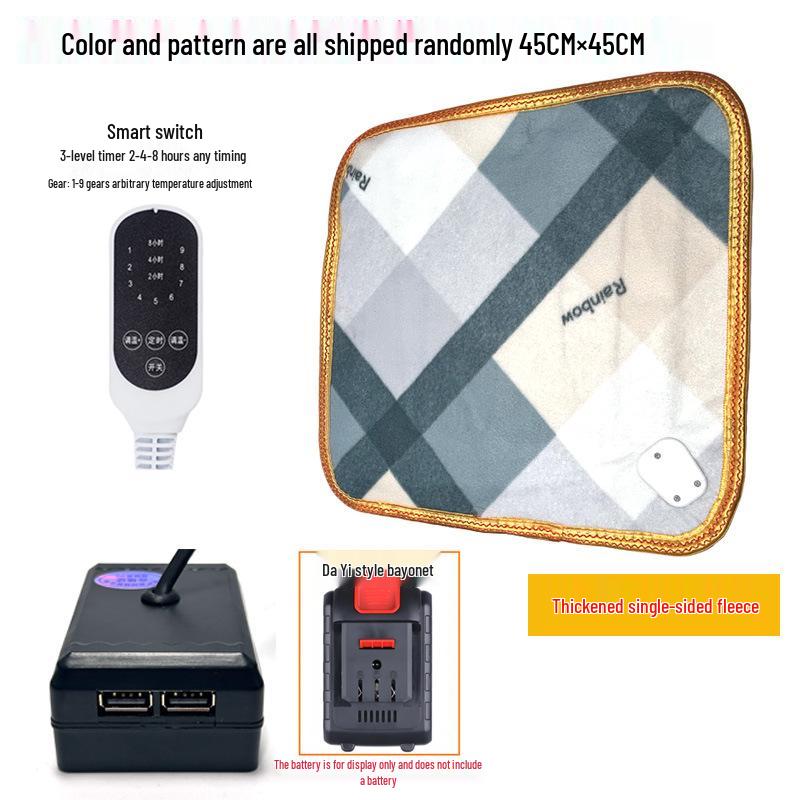 Portable Electric Mattress for Outdoor and Car Use - Thickened Seat Cushion with Lithium Battery, Ideal for Camping, Fishing, and Office.