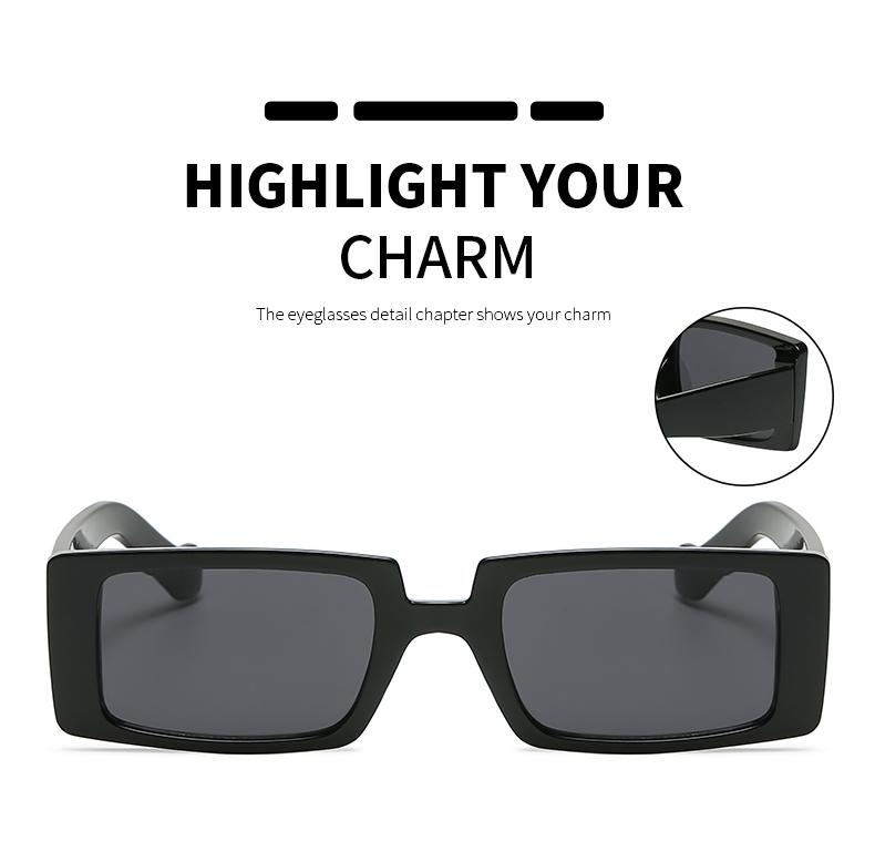 2pcs Sets Trendy Rectangle Sunglasses Small Frame Square Sunglasses Outdoor Sports Travel Vintage Gradient Eyeglasses UV400