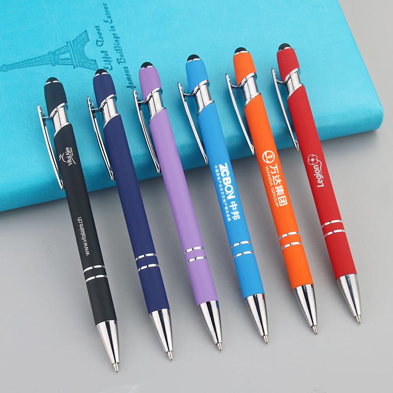 Metal Gel Pen with Black Ballpoint, Touch Screen Stylus, and Mobile Capacitive Pen