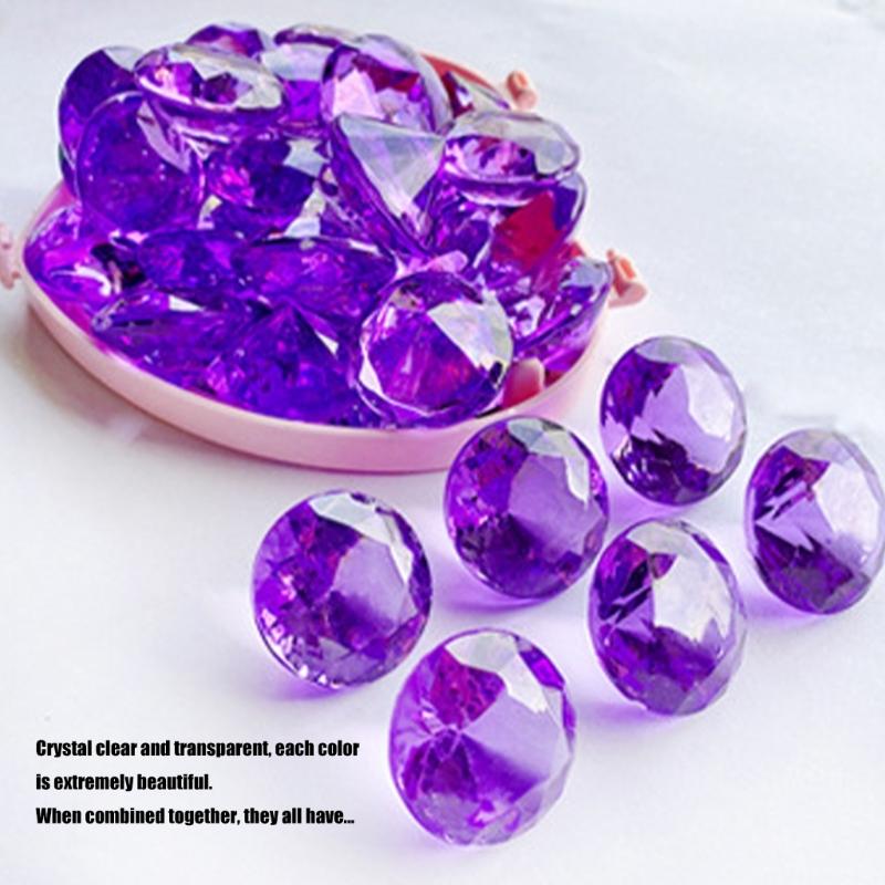 Assorted Color Educational Crystal Gem 30mm Sparkling Stone For Children Sorting Craft Activities