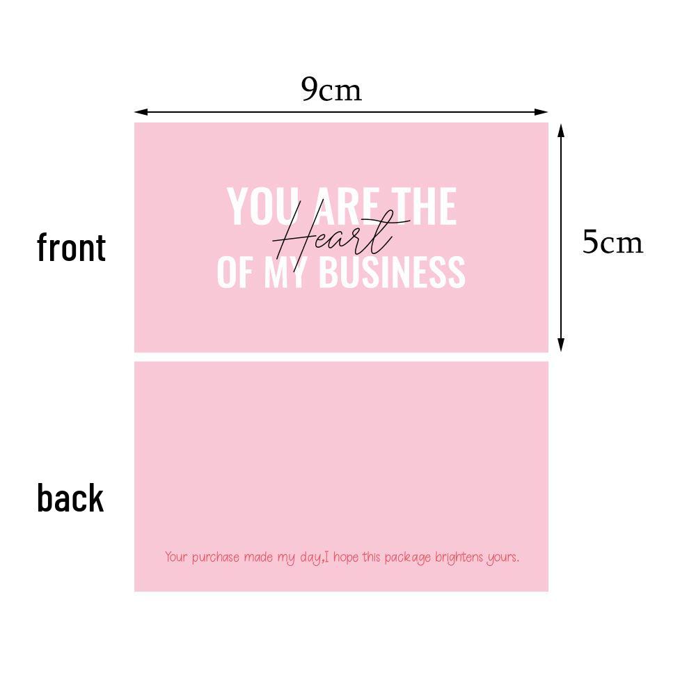 Valentine's Day Thank You Card - Pink Coated Paper Gift Card Packaging