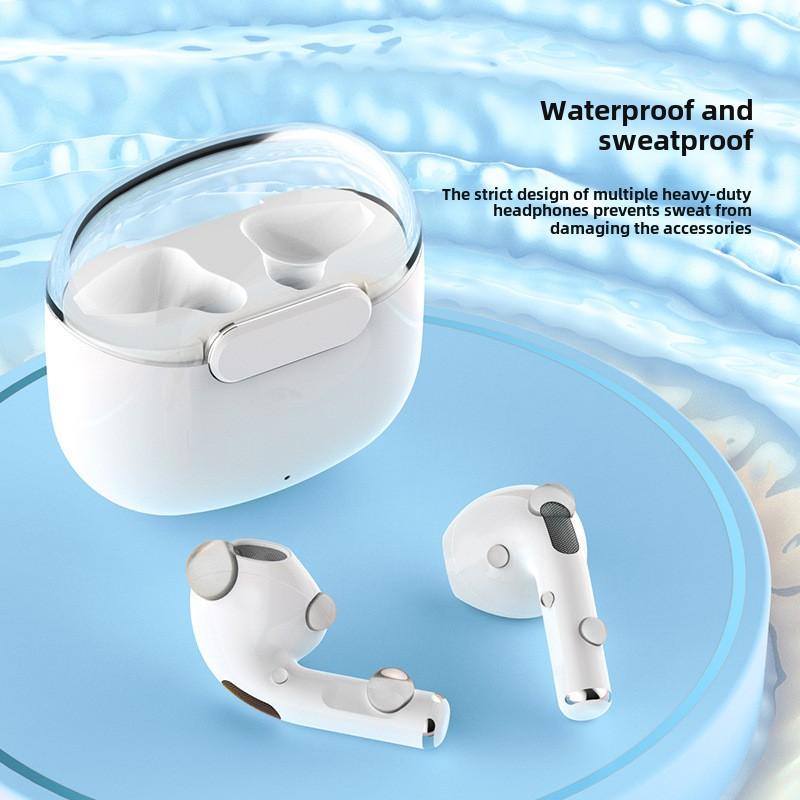 Novos Fones de Ouvido Bluetooth Sem Fio Tws Cápsula Transparente Semi-intra-auriculares Fones de Ouvido Sem Fio