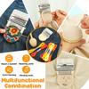 1Set Wood Darning Supplies Kit Darning Egg/Mushroom Weaving Tool Set with Threads Needle Small Patch Sewing Tool Patchwork Tools