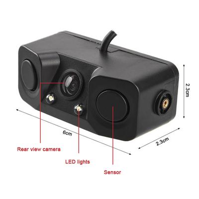 Kit sensore di parcheggio radar 3 in 1 Sistema di visualizzazione a LED Parktronic visibile Monitor di backup Allarme telecamera di retromarcia Radar di retromarcia