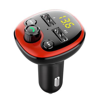 Bluetooth Car FM Transmitter with MP3 Player, Hands-free Calling, USB and TF Playback, and Charger.