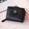 Portefeuille Vintage en Cuir Huilé-Ciré pour Femme - Porte-Cartes Mode 2025 avec Texture Niche, Porte-Monnaie Grande Capacité, Style Européen & Américain