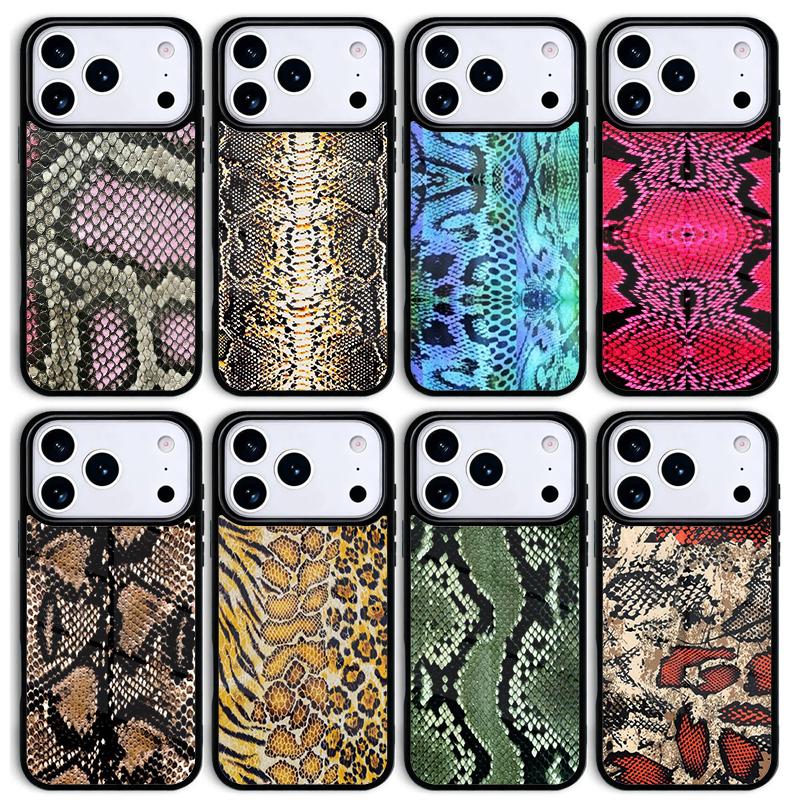 Snake Skin Phone Case For Apple iPhone 17 Air 16 Pro Max 15 Pro Max 14 13 12 11 Mini Back Cover