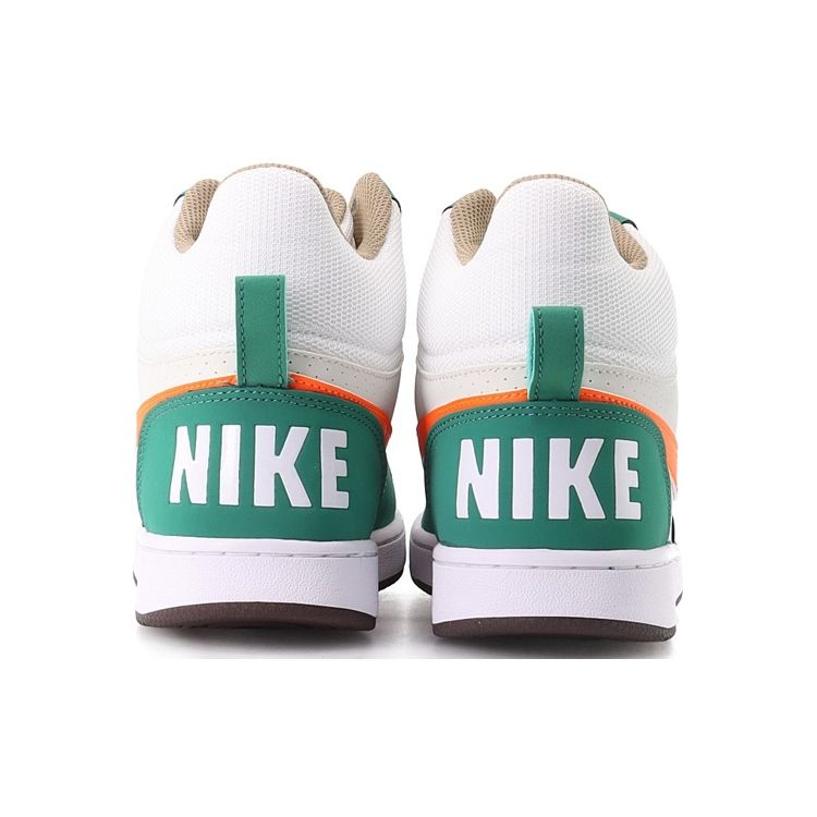 Nike Court Borough Mid Slip Resistant Shock Absorbing Durable High Top Sneakers Men Sneakers White Green FB7164-181