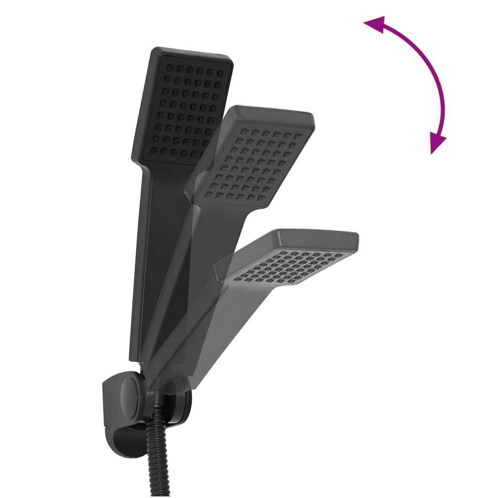 Shower Head Set Black G 1 2 Inch