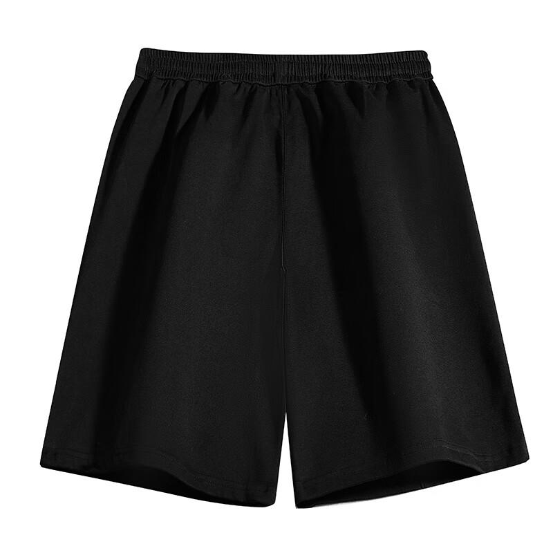 Dingfengbaoluo Summer Men's Straight-Leg Loose-Fit Sports Solid Color Casual Knee-Length Shorts