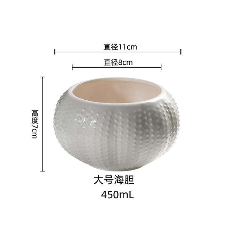 Spanish Creative Molecular Cuisine Sea Urchin Bowl French Ceramic Plate Oyster Bowl Mushroom Plate Restaurant Sashimi Small Bowl