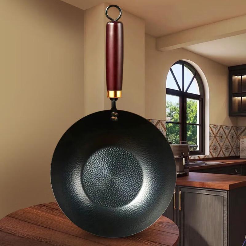 Wutuo Non-stick Iron Flat-Bottom Wok