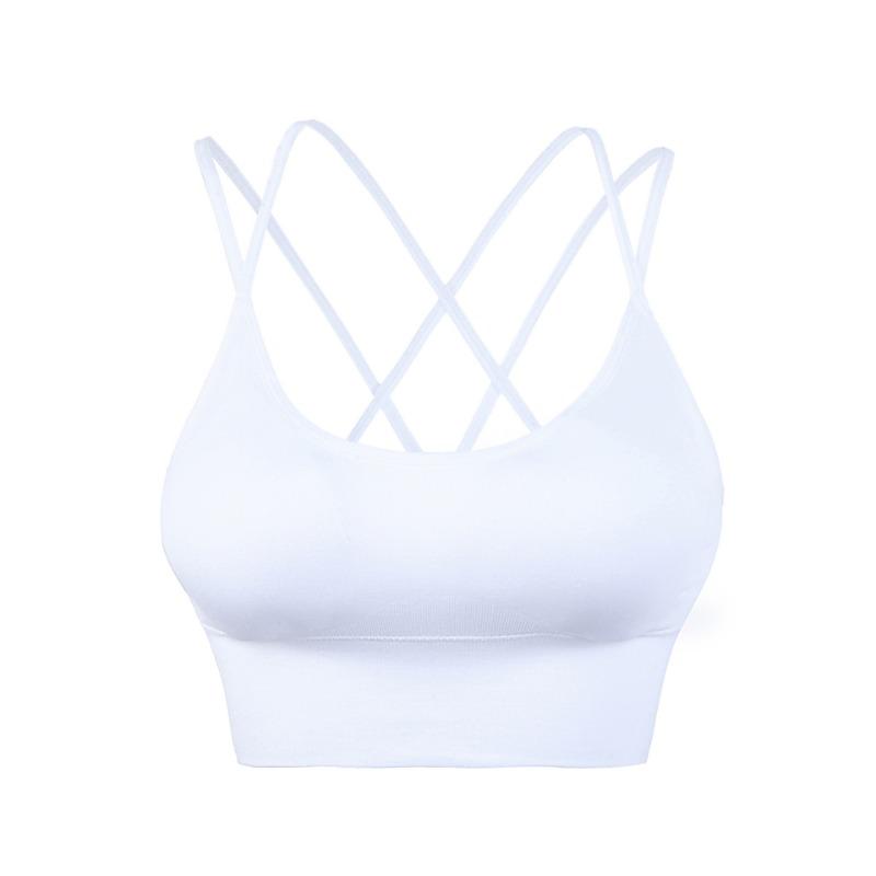 Plus Size Women Beautiful Back Gathered Push Up Sports Bra For Yoga Gym Fitness