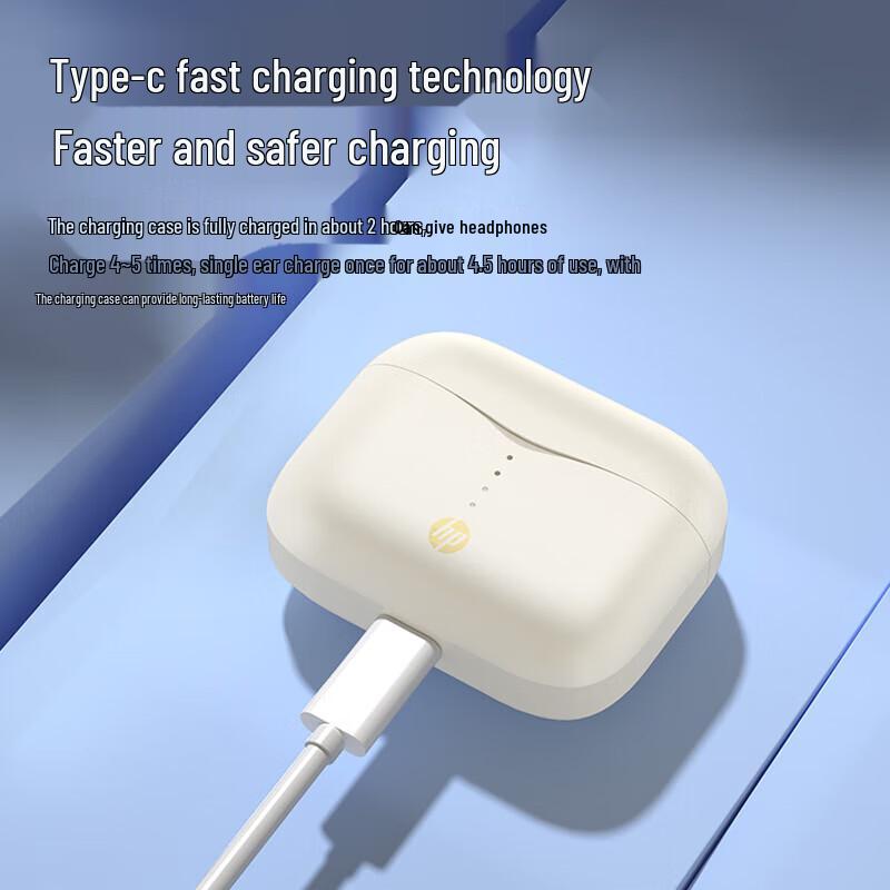 HP H23A Wireless Bluetooth 5.3 TWS Semi-In-Ear Earbuds