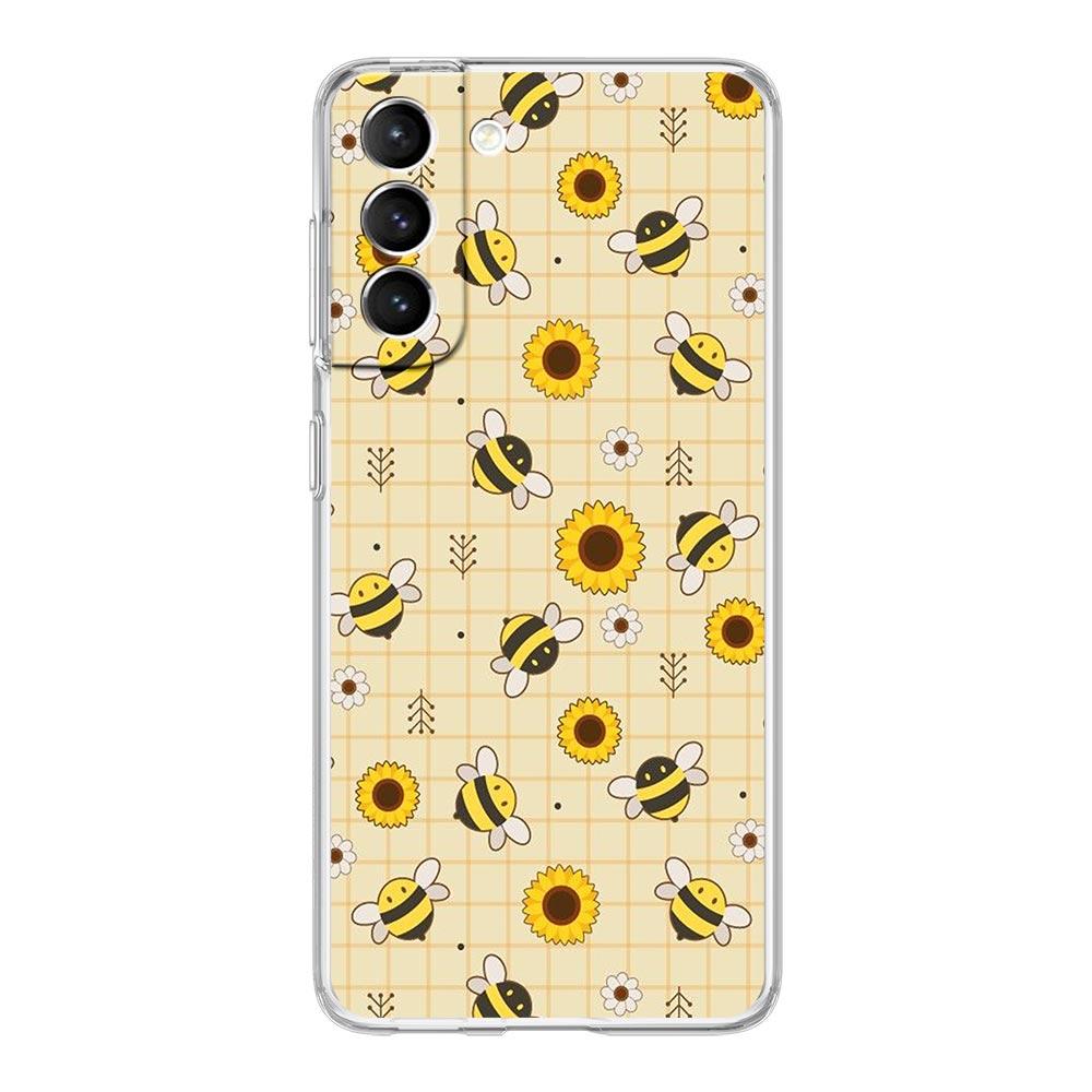 Phone Case For Samsung Galaxy S25 S24 S23 FE S22 Ultra S20 S21 5G S10 Plus S10E Soft Clear Cover Bee Honey