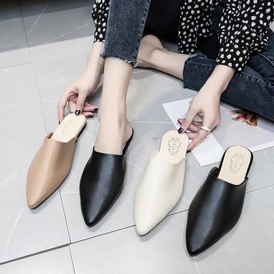 Zapatos de Mula para Mujer de Moda Calzado de Exterior para Mujer Punta Cuadrada Poco Profundos de Tacón Bajo Zapatos Casuales Cómodos Zapatillas Chanclas 2025 Nuevo