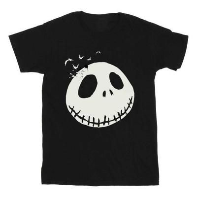 The Nightmare Before Christmas Mädchen Jack Skellington Gesicht Baumwoll-T-Shirt